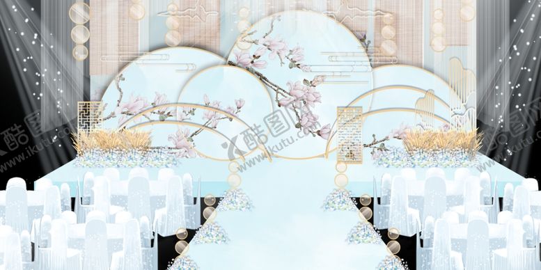 编号：58149507140728192191【酷图网】源文件下载-水墨新中国风婚礼设计背景