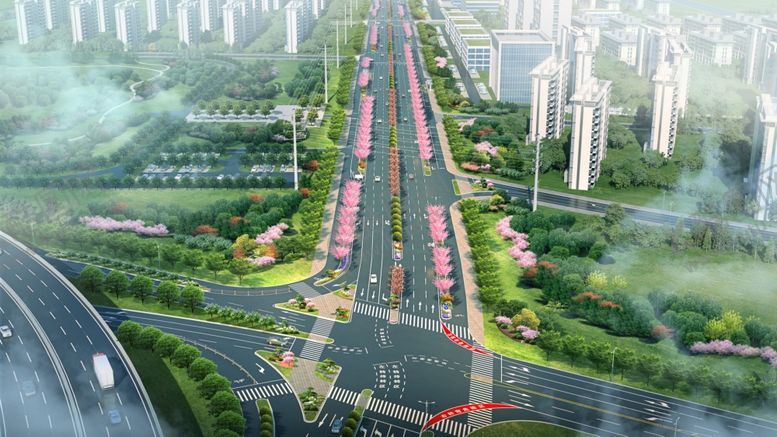 编号：36170102070136087296【酷图网】源文件下载-道路鸟瞰效果图