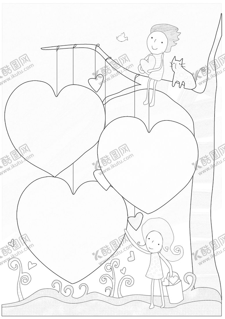 编号：97623802271444002596【酷图网】源文件下载-黑白线稿