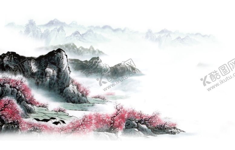 编号：44720610241019147992【酷图网】源文件下载-中国风山水水墨画