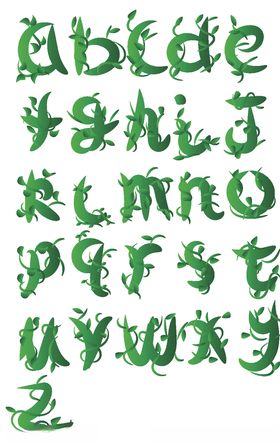 春天艺术字体