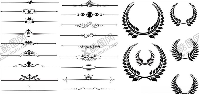 编号：89979809270819224794【酷图网】源文件下载-欧式花边分割线麦穗