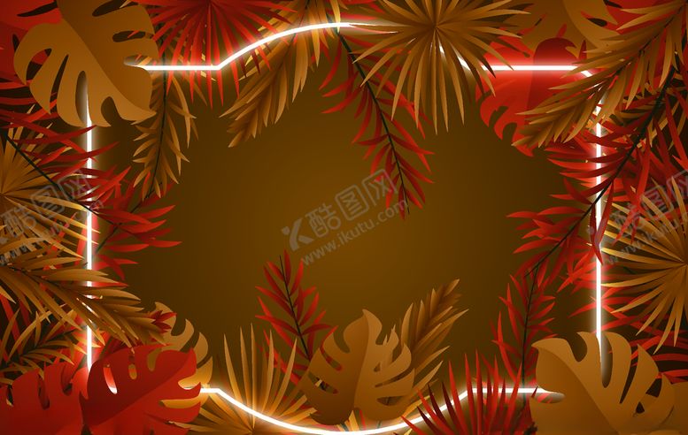 编号：67351410241933504549【酷图网】源文件下载-炫彩树叶背景
