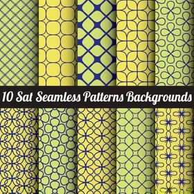 几何图案无缝背景集合