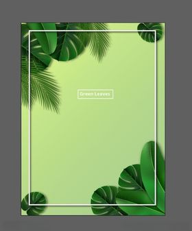 手绘树叶