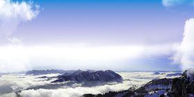 山峰云海中国风背景