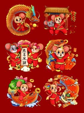 福鼠系列稿套图