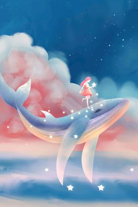 小清新简约创意海报图片人物插画卡哇伊青春