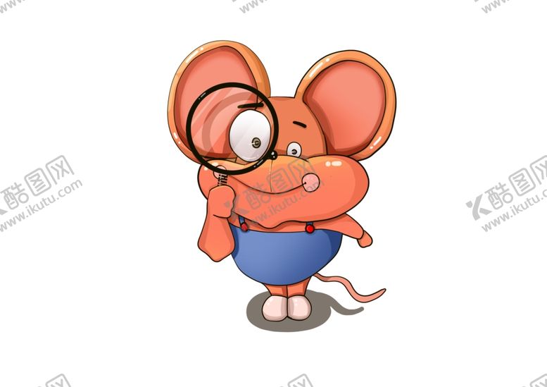 编号：18342909120652143644【酷图网】源文件下载-老鼠拿放大镜