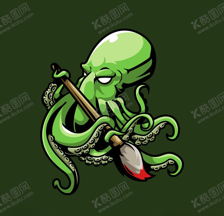 编号：11156006290527423418【酷图网】源文件下载-卡通章鱼