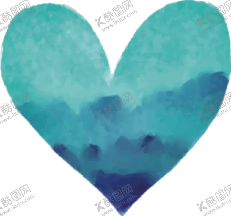 编号：53686606172232214524【酷图网】源文件下载-水墨爱心