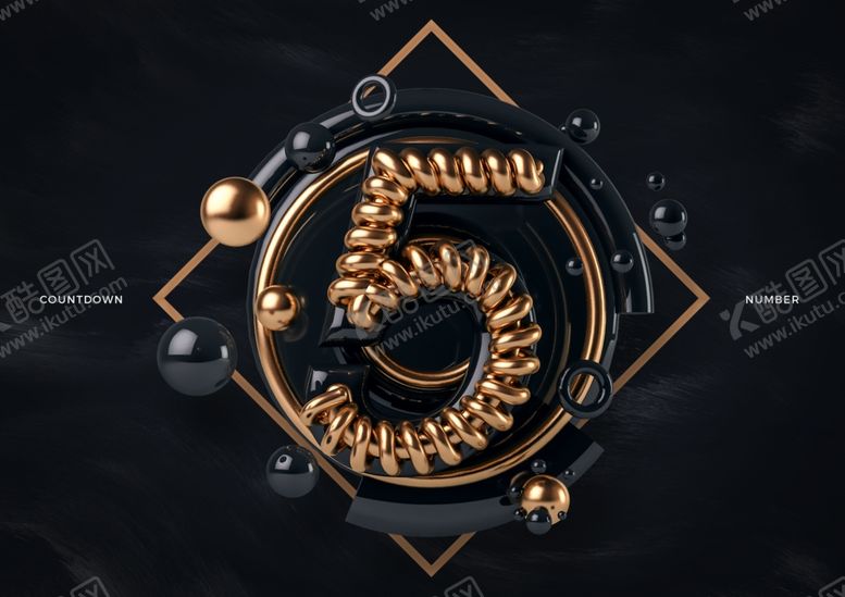 编号：73302209261953051092【酷图网】源文件下载-创意C4D数字艺术立体字体设计