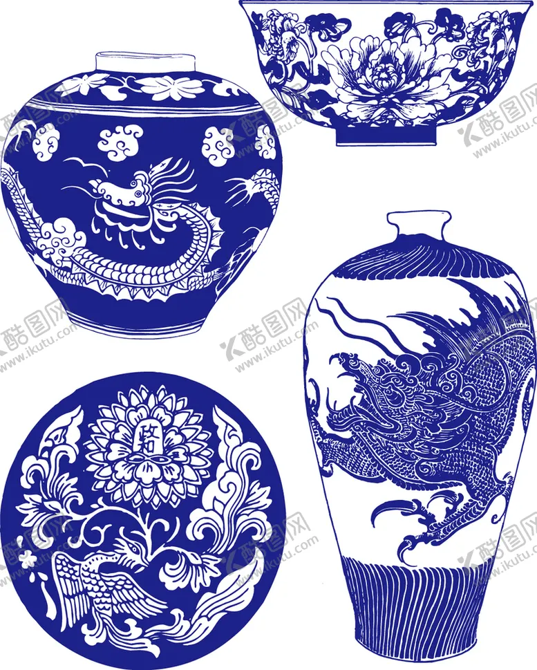 编号：92649111131248492275【酷图网】源文件下载-青花瓷纹样   