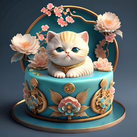 生日蛋糕猫