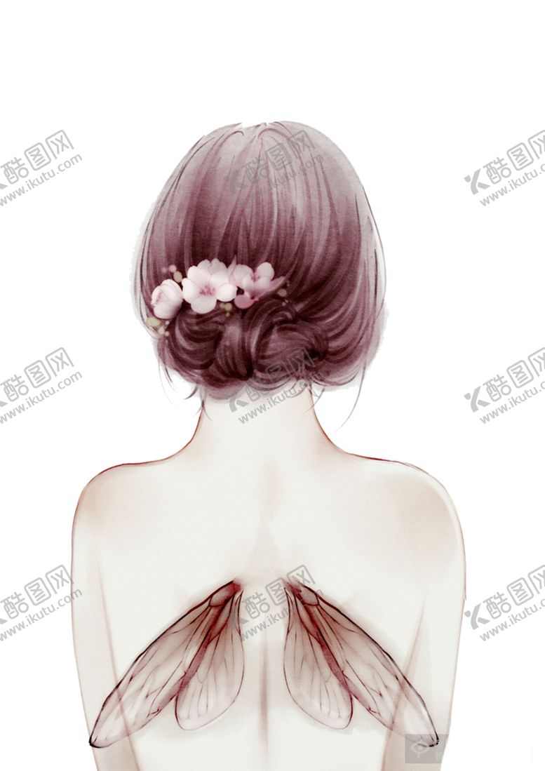 编号：26140410230413177986【酷图网】源文件下载-彩绘人物背影