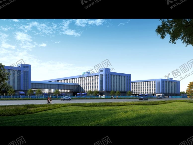 编号：95336710240511275100【酷图网】源文件下载-厂房工业园区园区大门效果图