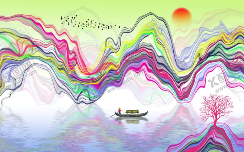 编号：35462609191505386475【酷图网】源文件下载-抽象山水画