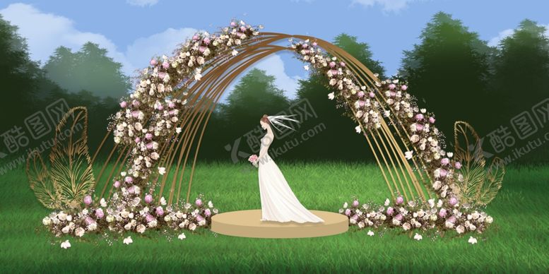 编号：24408810091501156685【酷图网】源文件下载-森系几何简约婚礼