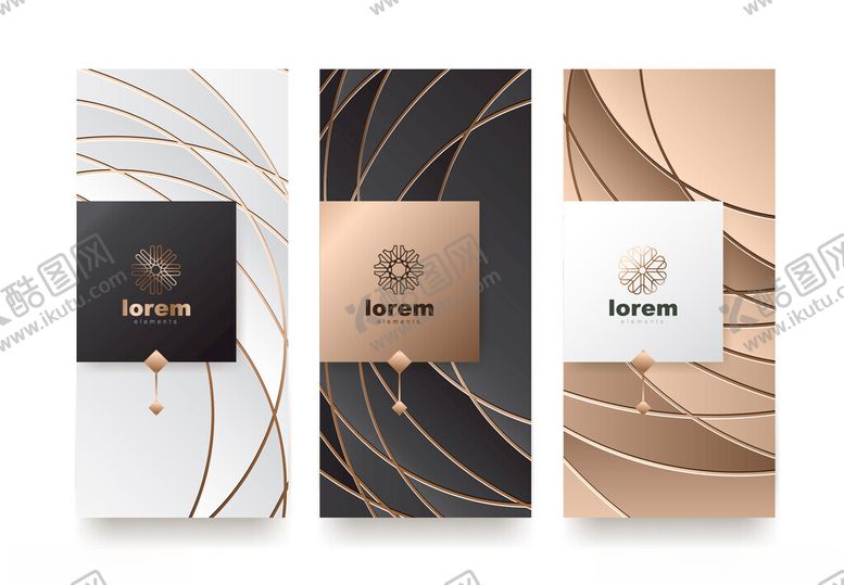 编号：49076010060435178100【酷图网】源文件下载-奢华几何风格名片设计