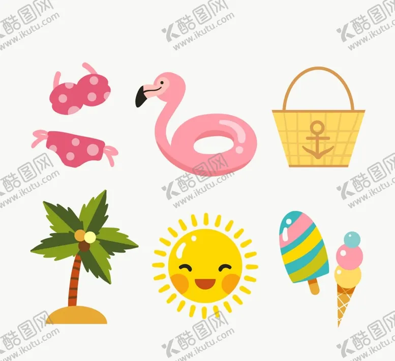 编号：11880611061128264955【酷图网】源文件下载-可爱夏季元素