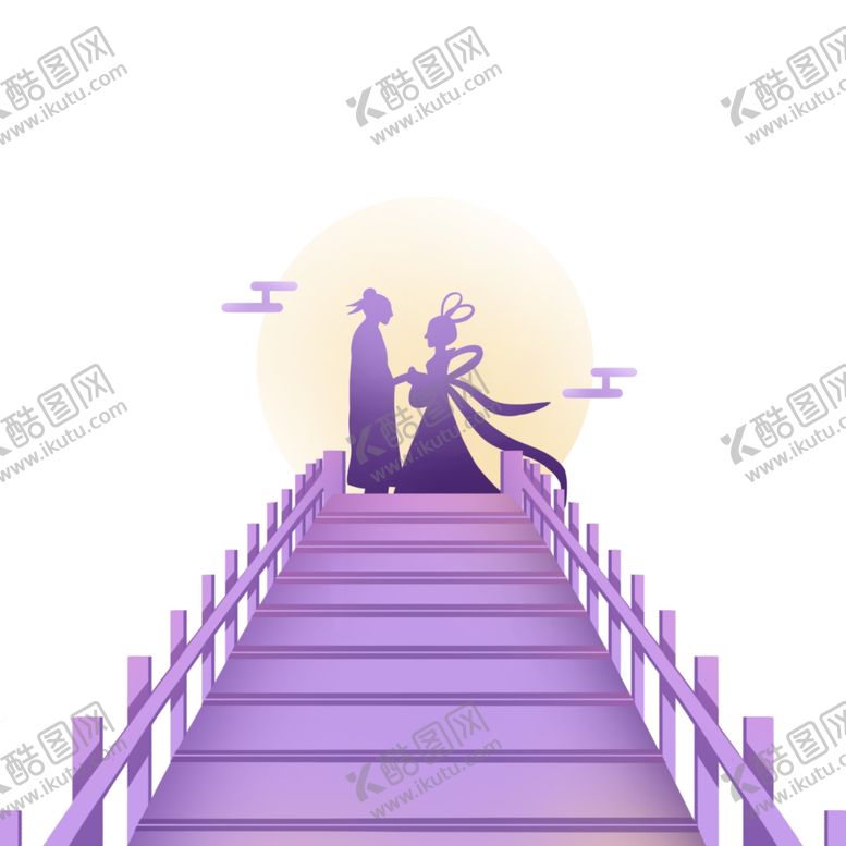 编号：37553609271024409596【酷图网】源文件下载-喜鹊白云月亮星空