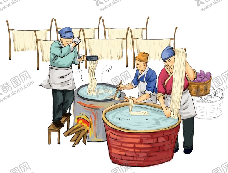 编号：44706604161228412664【酷图网】源文件下载-手绘粉条加工插画