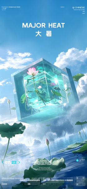 大暑酒吧节气海报