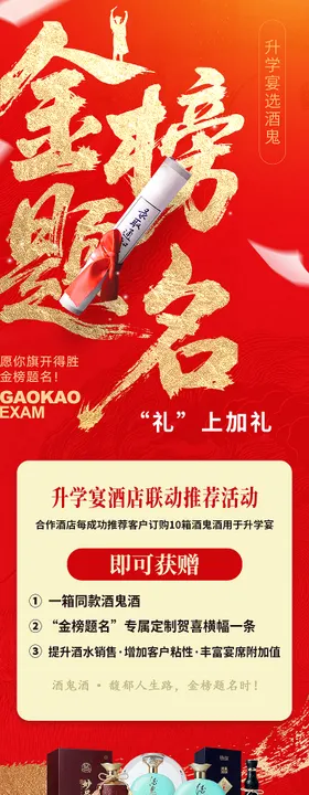 金榜题名谢师宴活动海报