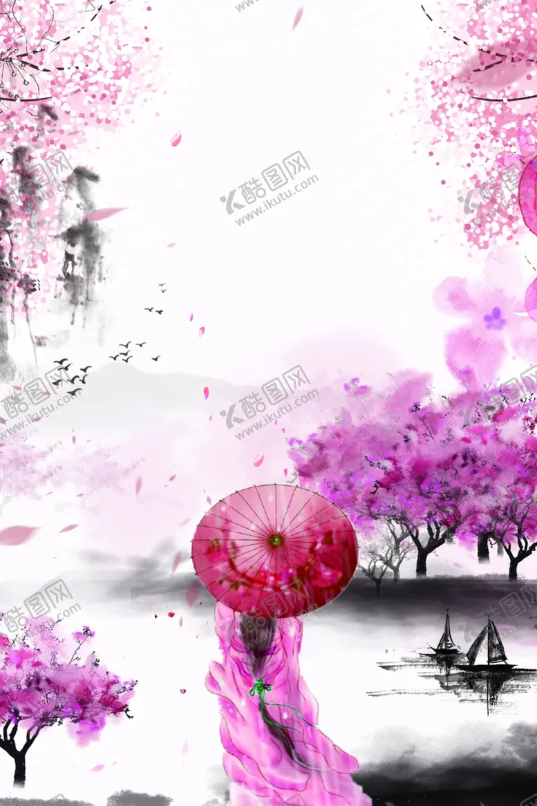 编号：19974807011502449099【酷图网】源文件下载-桃花海报
