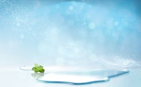 水珠水滴立体化妆品产品效果背景