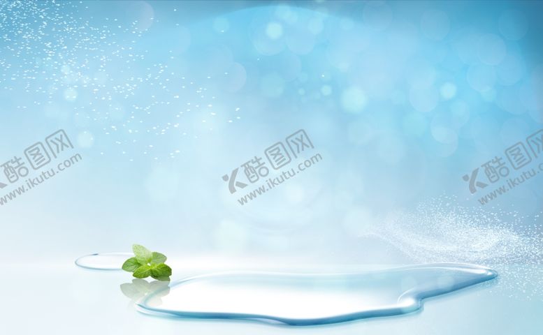 编号：42235807081810549293【酷图网】源文件下载-水珠水滴立体化妆品产品效果背景