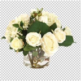 摆件桌花透明底花艺绿植