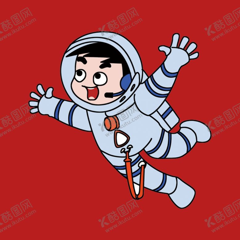 编号：16029302210001134909【酷图网】源文件下载-手绘宇航员