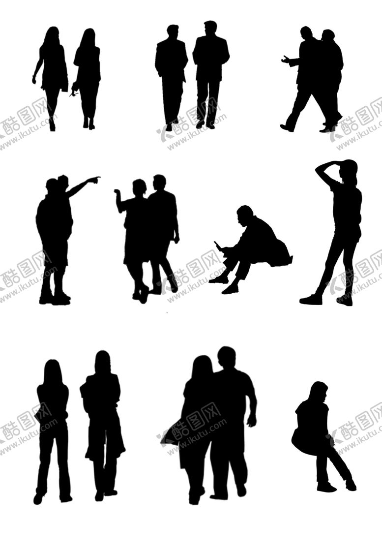 编号：27984411010739162956【酷图网】源文件下载-人物剪影