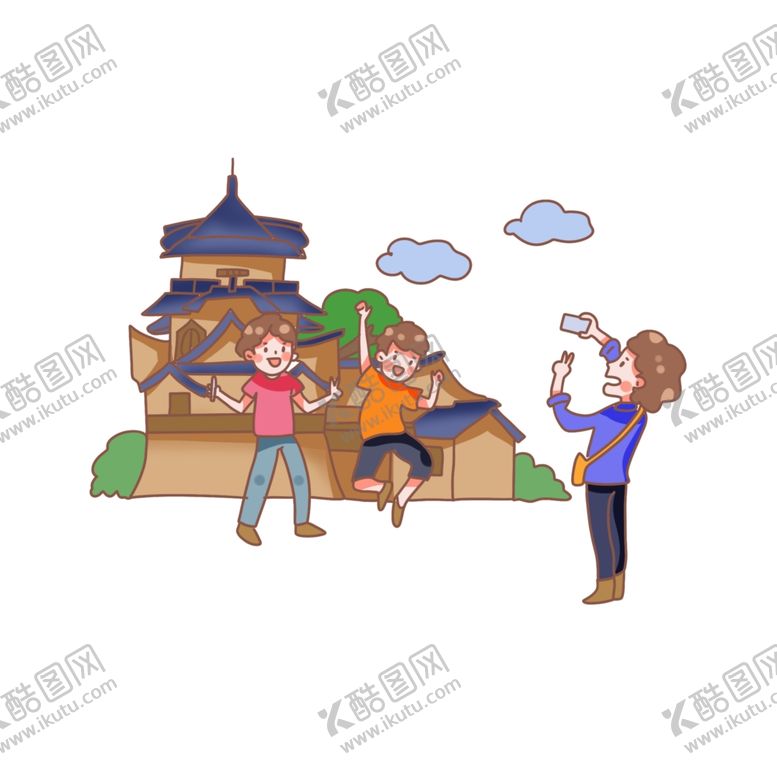 编号：74327404121550085867【酷图网】源文件下载-旅游拍照插画