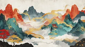 国潮山水
