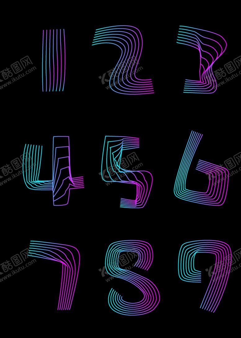 编号：74424410280011341613【酷图网】源文件下载-炫彩数字