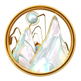 国潮山水边框图片底纹几何形中风