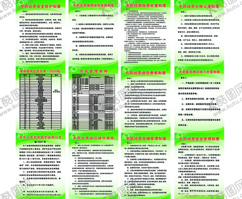 编号：40836002180215456764【酷图网】源文件下载-农药经营管理制度