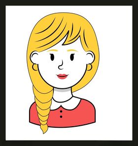 手绘女孩女人