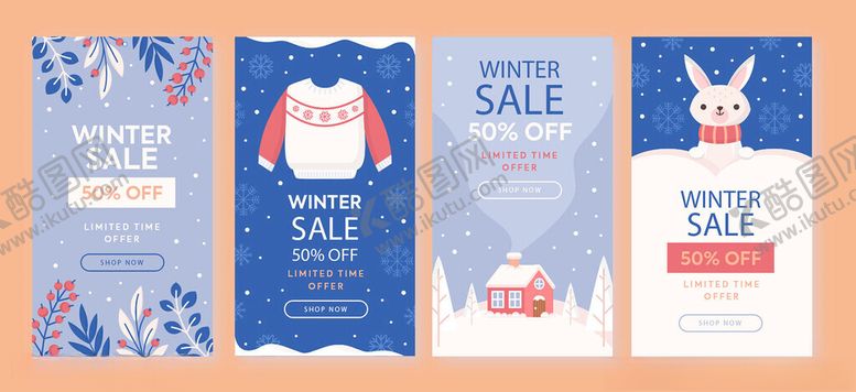 编号：95078211021624375808【酷图网】源文件下载-新年兔子主题卡片设计