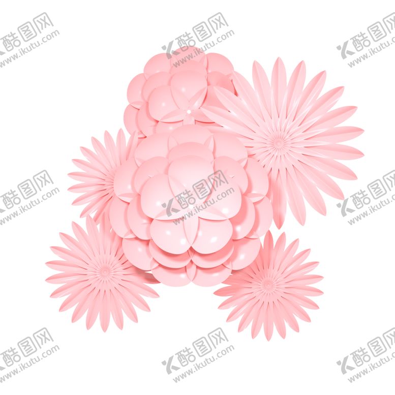 编号：76802205152324343728【酷图网】源文件下载-立体装饰花朵
