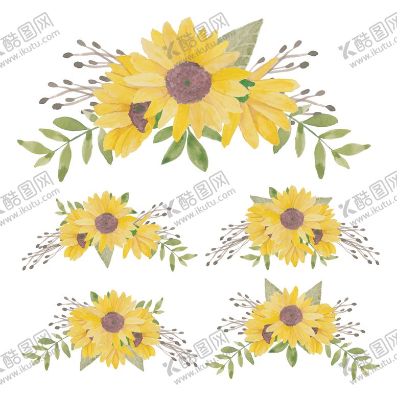 编号：48705909171853598303【酷图网】源文件下载-水彩花卉