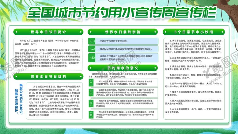 编号：95932303140901083855【酷图网】源文件下载-节约用水宣传周
