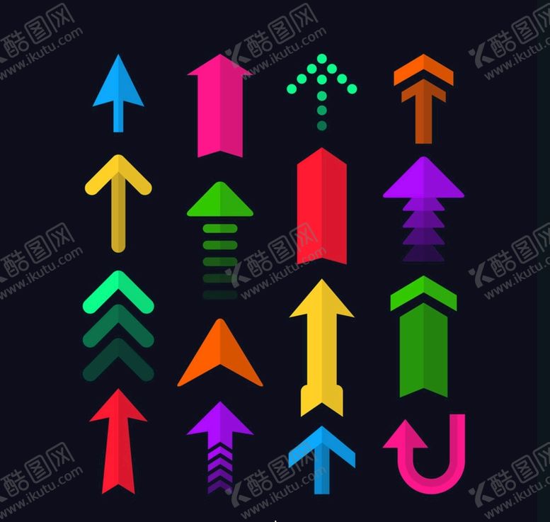 编号：71648910011930222193【酷图网】源文件下载-彩色箭头矢量