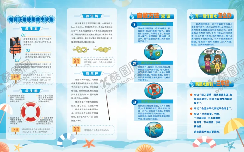 编号：56947406292207284603【酷图网】源文件下载-夏日游泳安全知识宣传页