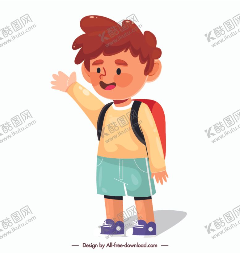 编号：34195105051030246472【酷图网】源文件下载-矢量卡通学生