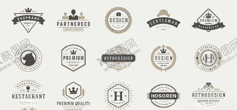 编号：17993810161305298607【酷图网】源文件下载-欧美复古图章