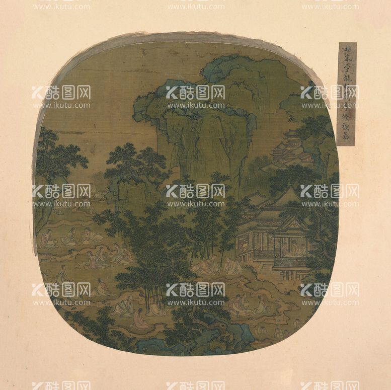 编号：12709509160548319563【酷图网】源文件下载-中国画 工笔画古代建筑