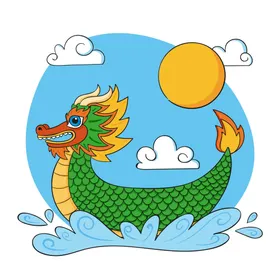 端午节龙舟赛龙舟习俗五月初五